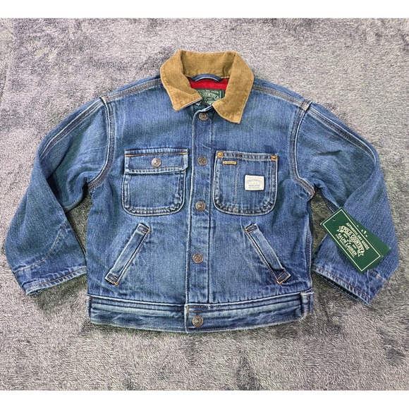 Polo Ralph Lauren Other - Ralph Lauren Polo Country Corduroy Collar Denim Jacket Kids Size 6 Unisex